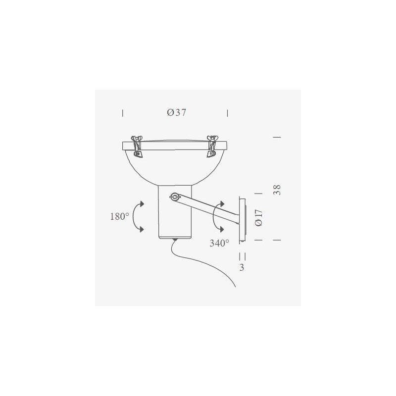 Nemo Projecteur 365 parete IP 54 Wall lamp