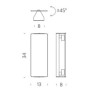 Nemo Applique à volet pivotant double E14 Wall lamp