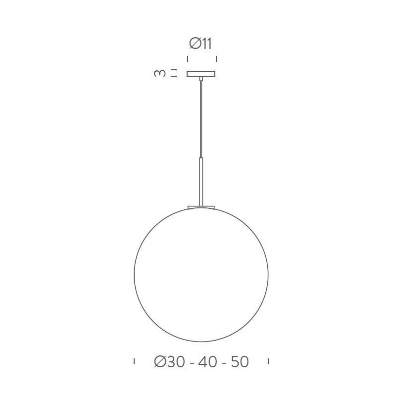 Nemo Asteroide 40 bianco Suspension lamp