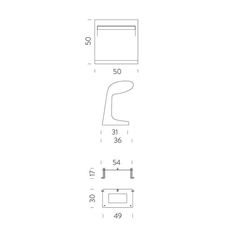 Nemo Borne Béton Grande outdoor IP44 Floor lamp