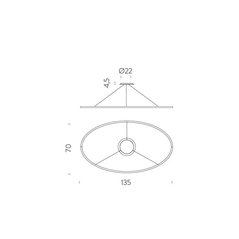 Nemo Ellisse major UP Suspension lamp