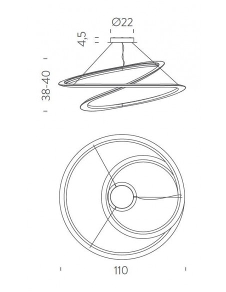 Nemo Kepler down Hanglamp