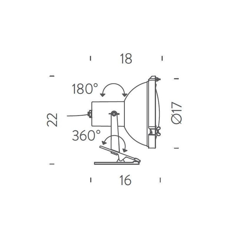 Nemo Projecteur 165 pinza/clip Table lamp