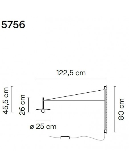 Vibia Tempo 122,5 wall lamp