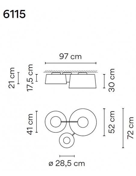 Vibia Tube 97 ceiling lamp