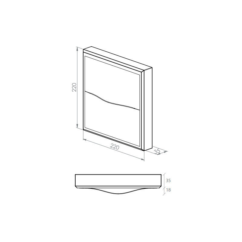 BRICK IN THE WALL Atmos XS LED DIM 100LM IP20