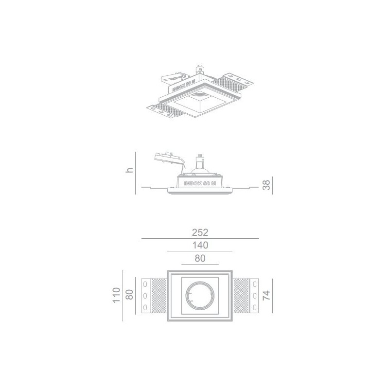 BRICK IN THE WALL Indox 50 Mini IP54 Bathroom LED 500 lm WARMDIM