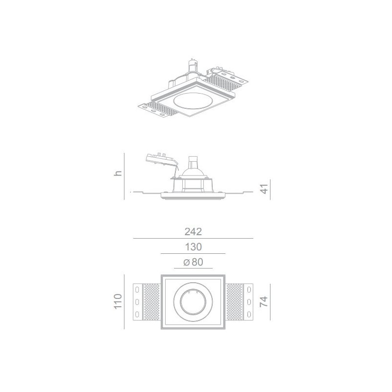 BRICK IN THE WALL Pixo 50 Fix IP20 LED WARMDIM
