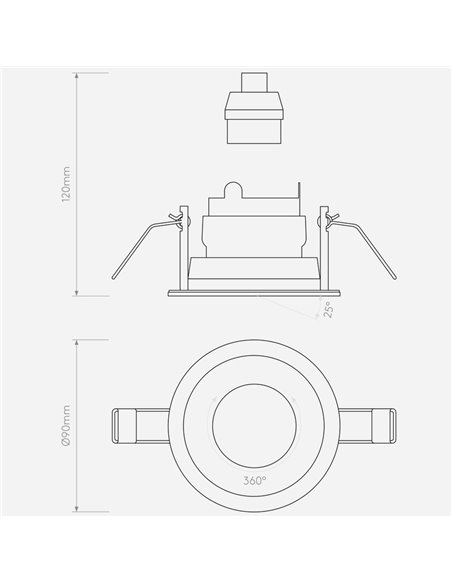 Astro Pinhole Slimline Round Adjustable Fire-Rated recessed spot