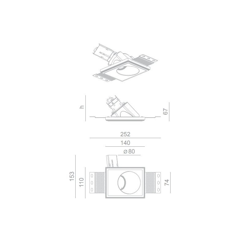 BRICK IN THE WALL Pixo 50 W IP20 LED WARMDIM