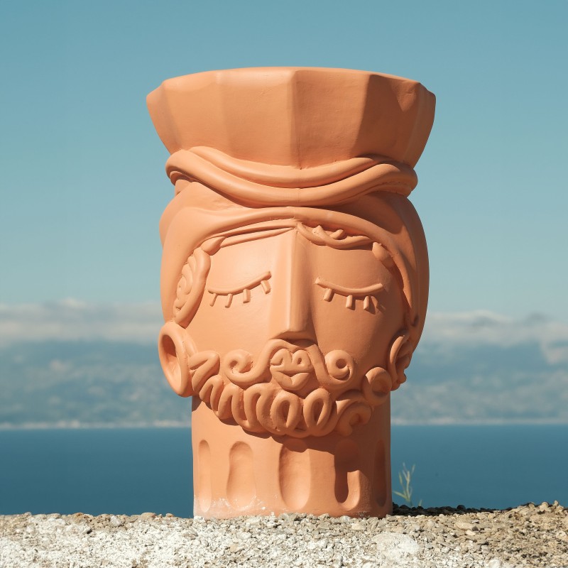 SELETTI MAGNA GRAECIA 2.0 Vase 33 x 32 cm Terracotta Testa Di Moro - Man