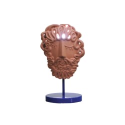SELETTI MAGNA GRAECIA 2.0 Table lamp 24 x 14 cm Terracotta - Medusa Mask