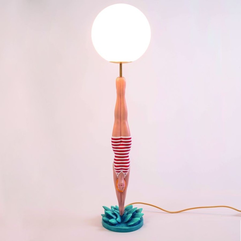 SELETTI LADY DIVER Table lamp ø 25 x 95 cm Resin
