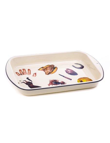 SELETTI TOILETPAPER Plate 56 x 29 cm enamel