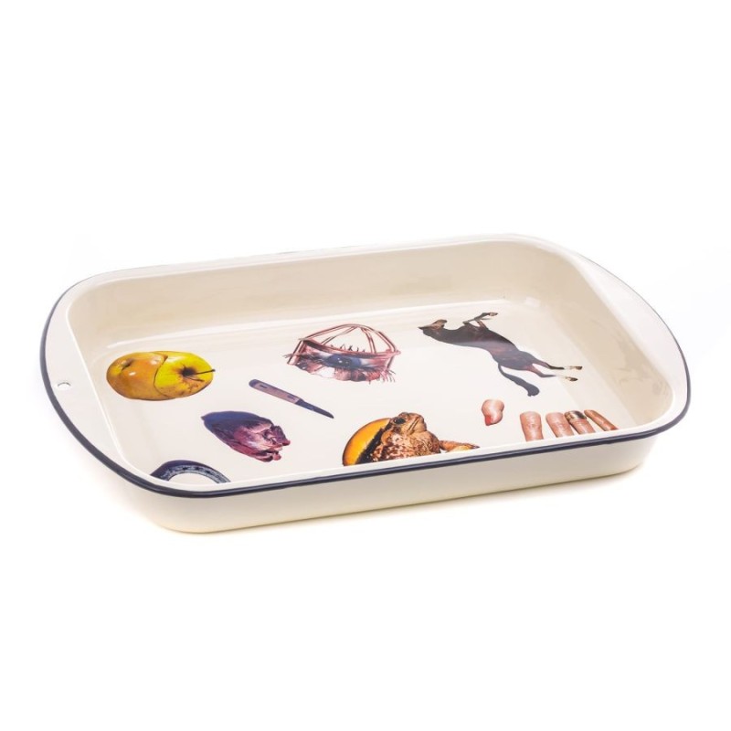 SELETTI TOILETPAPER Plate 56 x 29 cm enamel