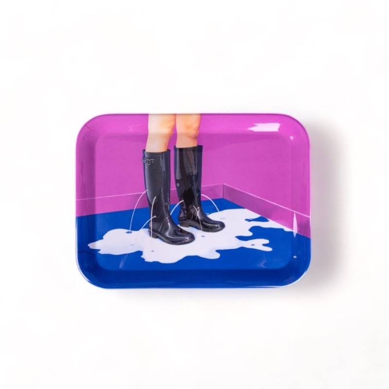 SELETTI TOILETPAPER Serving plate 32 x 43,5 cm Melamine - Milky Boots
