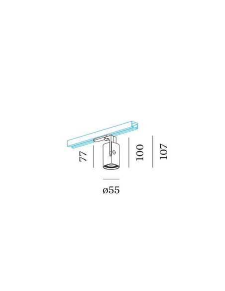 Wever & Ducré SQUBE on track 1.0 PAR16 Schienenleuchte
