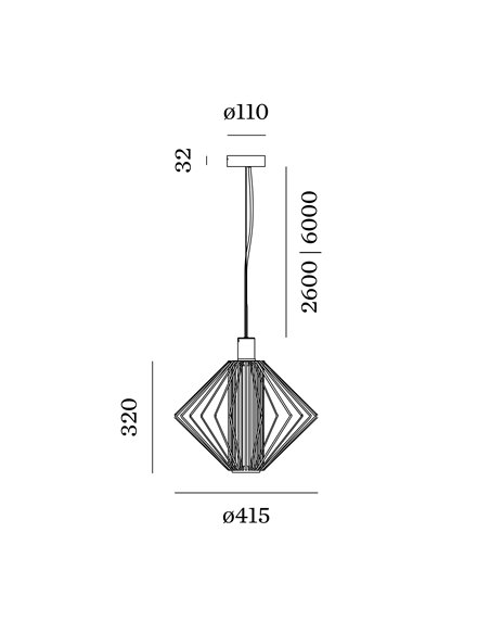 Wever & Ducré Wiro 1.0 Diamond Ceiling Susp E27 Hängelampe