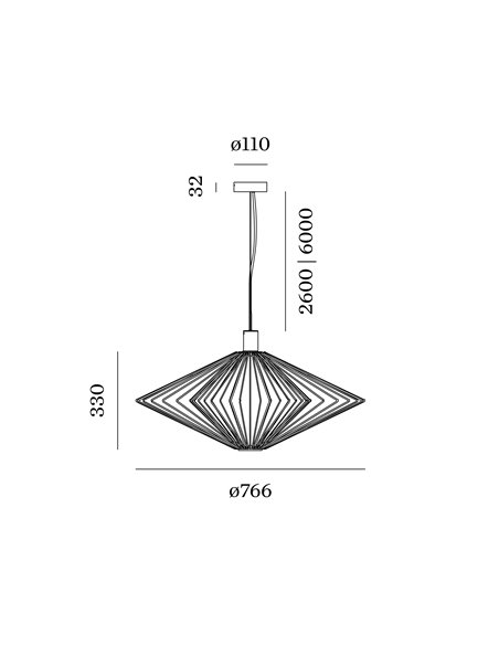 Wever & Ducré Wiro 2.0 Diamond Ceiling Susp E27 Hängelampe