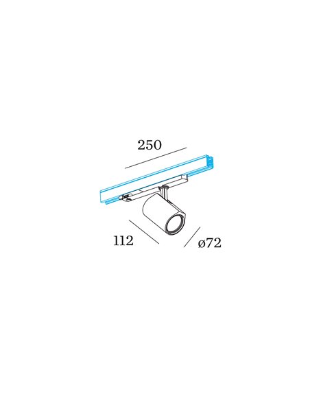 Wever & Ducré Ceno Fort On Track 3-Phase 1.0 Led track lighting fixture