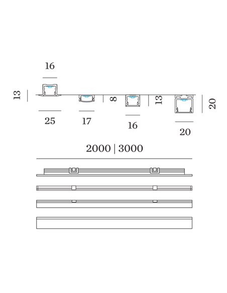 Wever & Ducré ILANE LED COB STRIP IP20 2.0M 15W/M 1250 lm/M LEDstrip