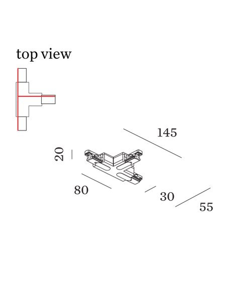 Wever & Ducré 1-phase track | BB-A T-Connector