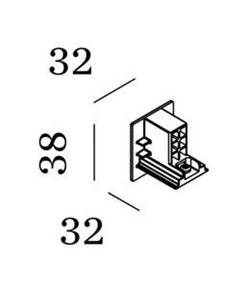 Wever & Ducré 3-phase track | left/right End Cap