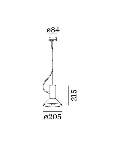 Wever & Ducré ROOMOR SUSPENDED 1.0 E27 Shade 1.0, 6.0m Hängelampe