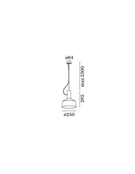 Wever & Ducré ROOMOR SUSPENDED 1.0 E27 Shade 2.0, 2.5m Hängelampe