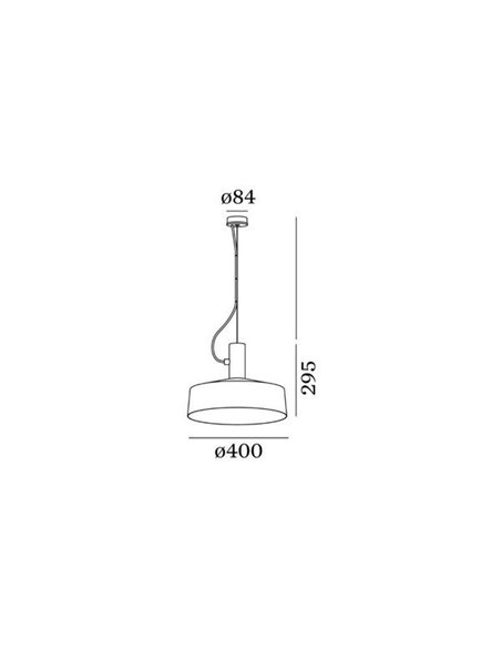 Wever & Ducré ROOMOR SUSPENDED 1.0 E27 Shade 3.0, 2.5m Hängelampe