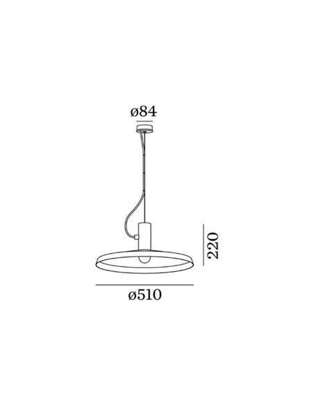 Wever & Ducré ROOMOR SUSPENDED 1.0 E27 Shade 4.0, 2.5m Hängelampe