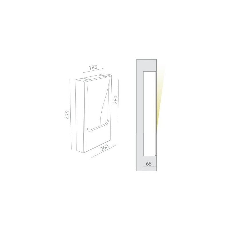 BRICK IN THE WALL Move In IP20 LED 500LM 230VAC WARMDIM
