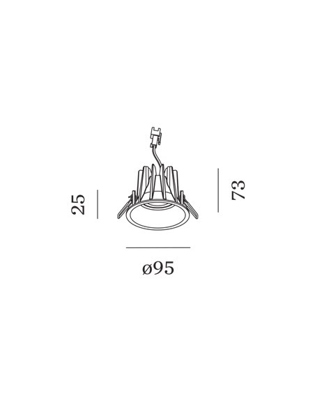 Wever & Ducré DEEP IP65 RECESSED 1.0 LED wire springs Recessed Lamp