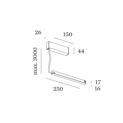 Wever & Ducré STREX SYSTEM SUSPENDED IN TRACK POWER SUPPLY 48V 80W Track