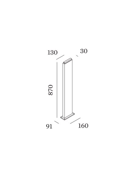 Wever & Ducré POLE 870 with fixation plate