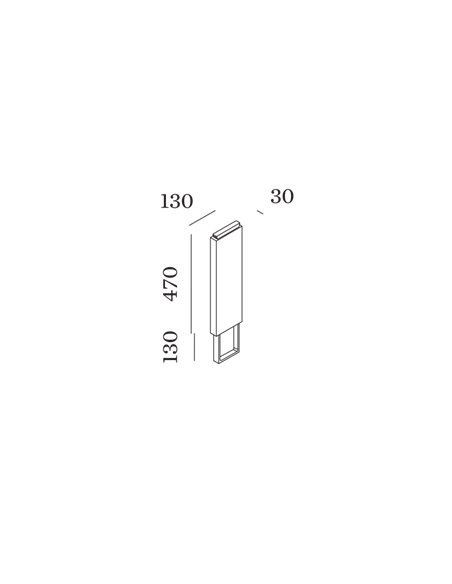 Wever & Ducré POLE 470 with concrete ground fixation