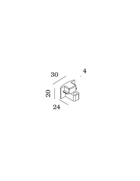 Wever & Ducré 1-phase track | Left/Right End Cap