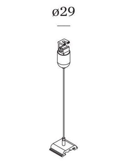 Wever & Ducré 1-phase track | suspended Suspension Set 1.5m