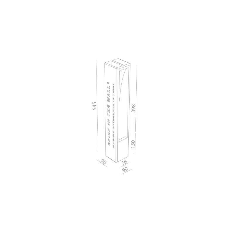 BRICK IN THE WALL Slim IP20 LED 500 lm 230VAC WARMDIM