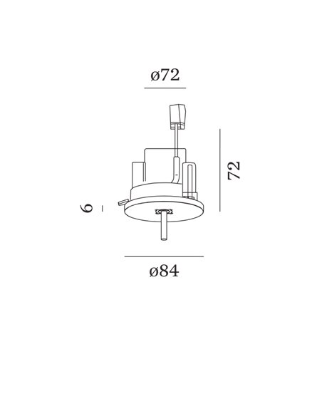 Wever & Ducré Ceiling Base | semi recessed Single Suspension