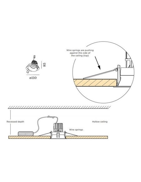 Wever & Ducré RONY 1.0 LED wire springs