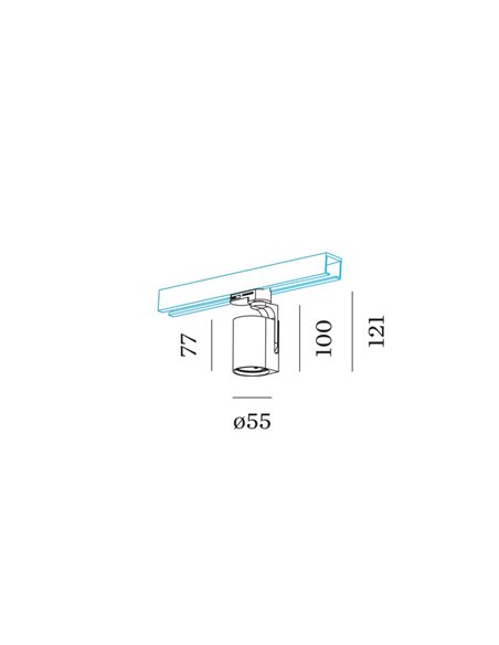 Wever & Ducré SQUBE on track 1.0 PAR16 Schienenleuchte