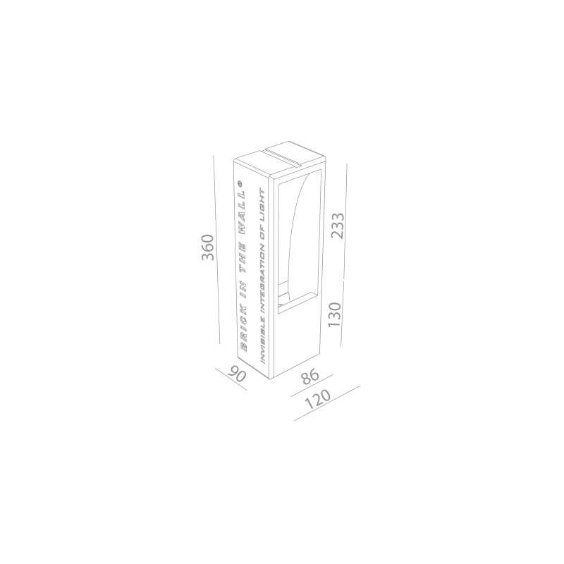 BRICK IN THE WALL Small IP54 Outdoor LED 600 lm remote driver
