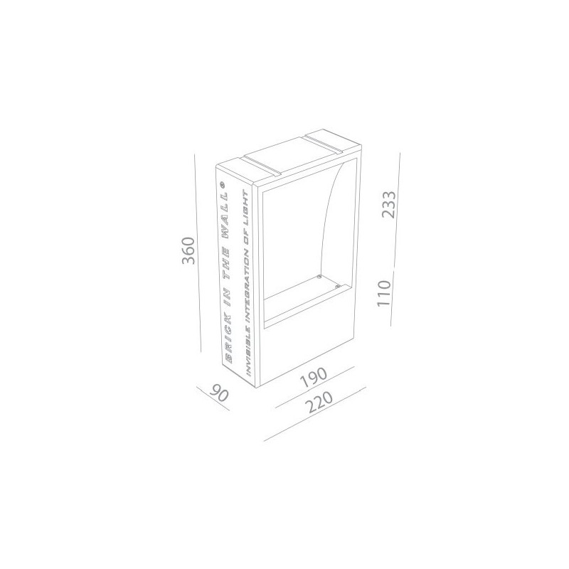 BRICK IN THE WALL Normall IP54 Bathroom LED 800LM 230VAC