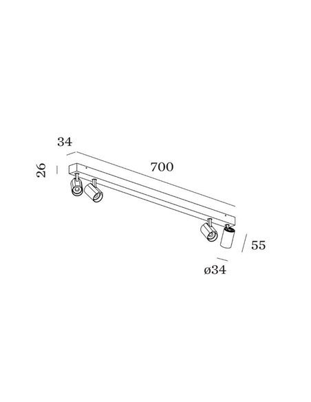 Wever & Ducré CENO SURFACE 4.0 phase-cut dim Deckenlampe