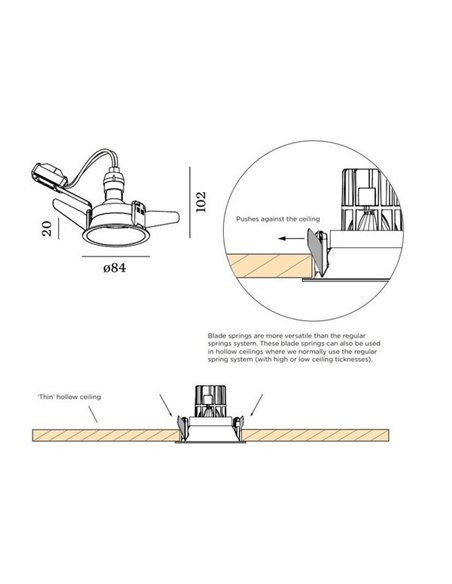 Wever & Ducré DEEP 1.0 LED blade springs