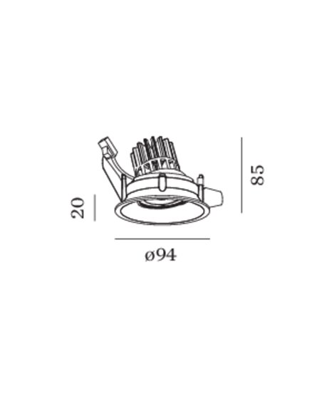 Wever & Ducré DEEP ADJUST 1.0 LED wire springs Einbaustrahler