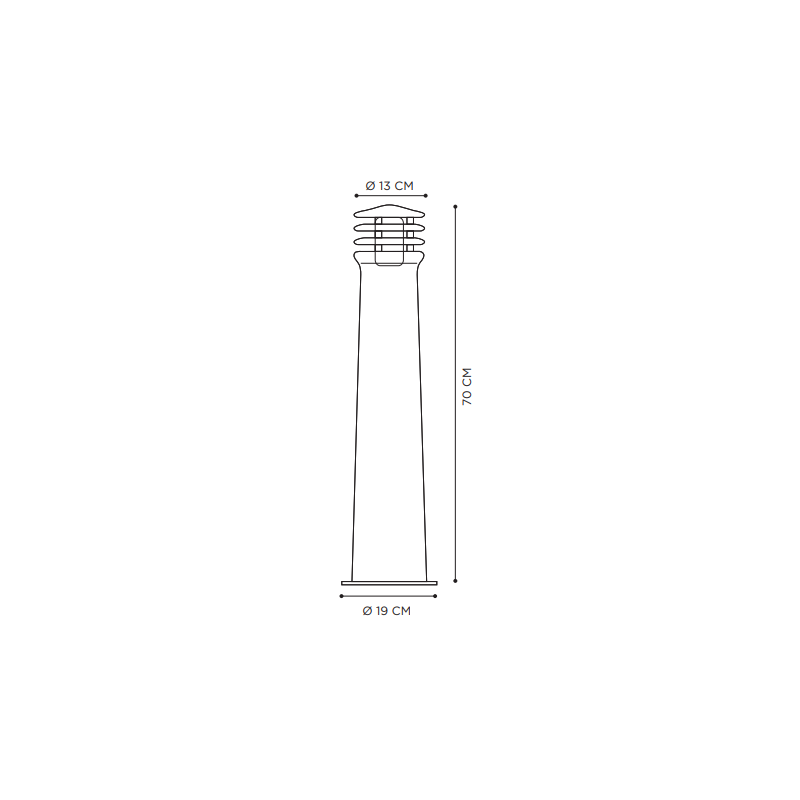 Royal Botania Rusty Bollard 70cm