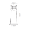 Royal Botania Rusty Bollard 40 cm LED