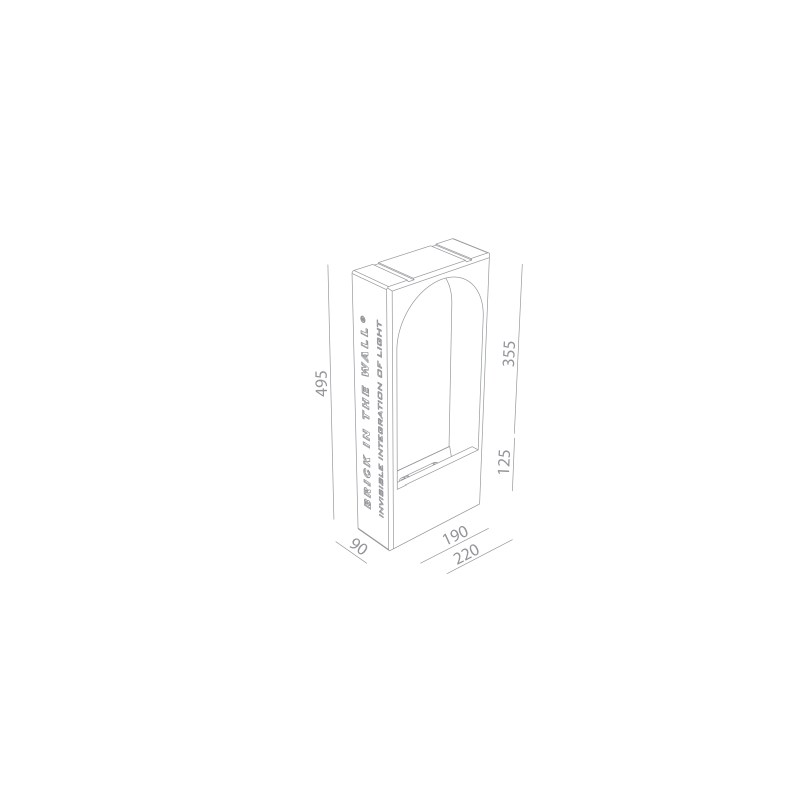 BRICK IN THE WALL Moor Large 1 IP20 LED 900LM 230VAC WARMDIM